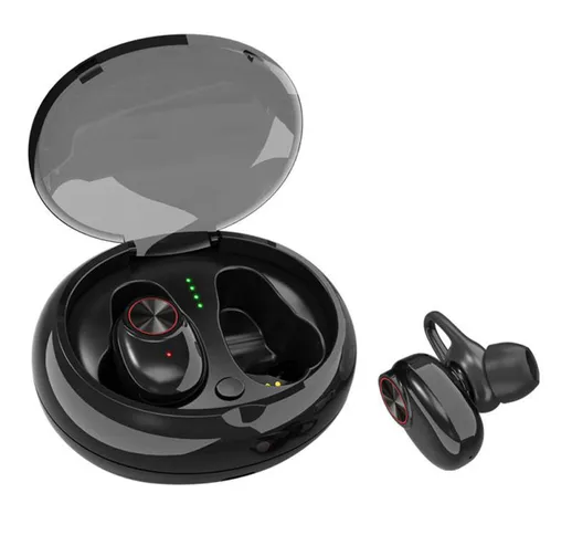 [Bluetooth 5.0] True Wireless Earbuds Noise Cancelling cuffia Deep Bass HD 3D Stereo Surro...