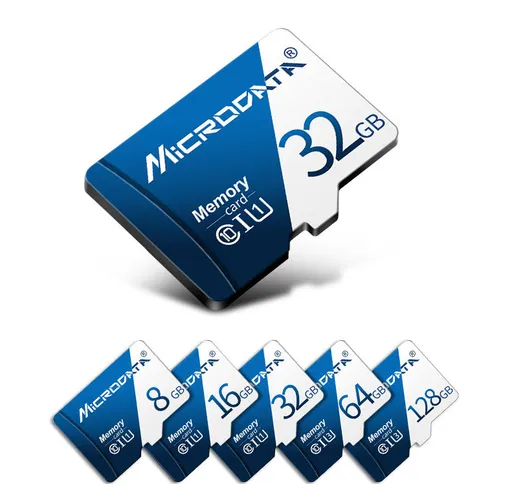 MicroData 8 GB 16GB 32GB 64GB 128 GB Classe 10 Ad alta velocità Max 80 Mb / s Scheda di me...