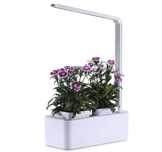 8W Intelligent Automatic Annaffiatoio LED Vaso da fiori idroponico fuori suolo Crescita di...