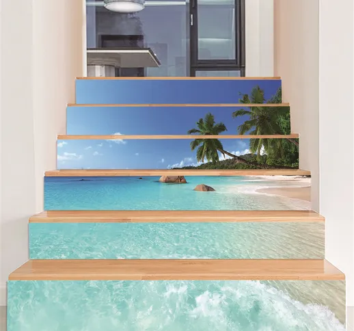 Adesivi per scale 3D Decorazione per tappezzeria da parete per scale montanti per scale au...
