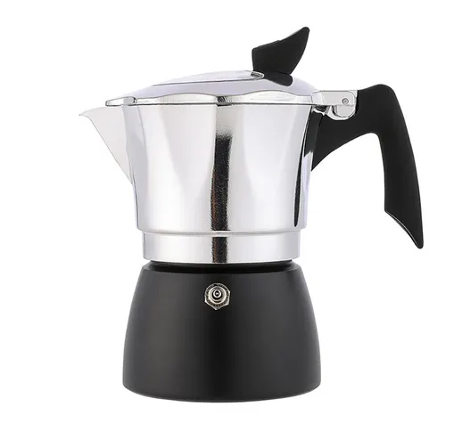 150 ml/300 m di Alluminio Caffettiera Italiana Moka Espresso Geyser Bollitore Latte Stove...