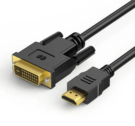 YINGBANG Cavo HDMI compatibile con DVI HD Cavo adattatore da DVI a HD Cavo di collegamento...