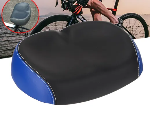 Sella per bici in pelle PU Comfort Seggiolini per bicicletta traspiranti e sportivi Soft C...