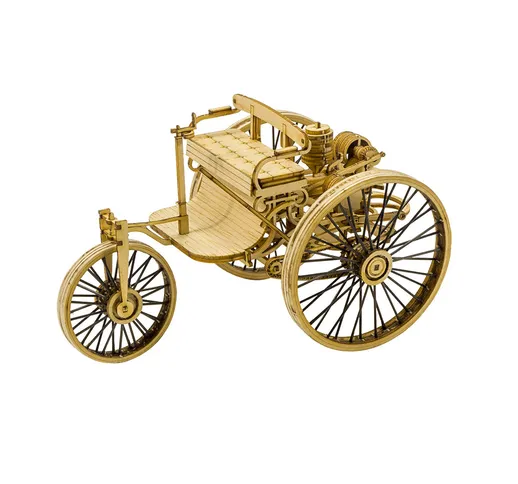 Simulazione modello di bici fai da te veicolo assemblato in legno vintage II giocattolo mo...