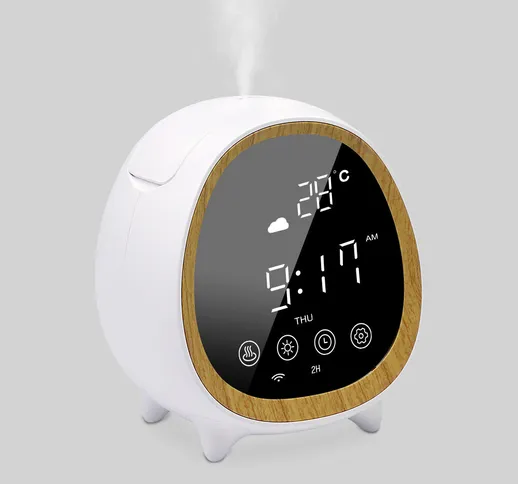 WIFI Smart Air Umidificatore 200ml Aroma ad ultrasuoni Digital Time Weather Aromaterapia A...