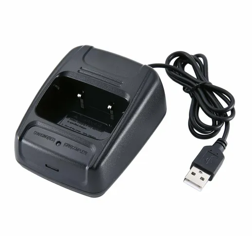 Caricatore USB portatile Li-ion Radio Batteria Ingresso 5V 1A per Baofeng BF-888S Walkie T...