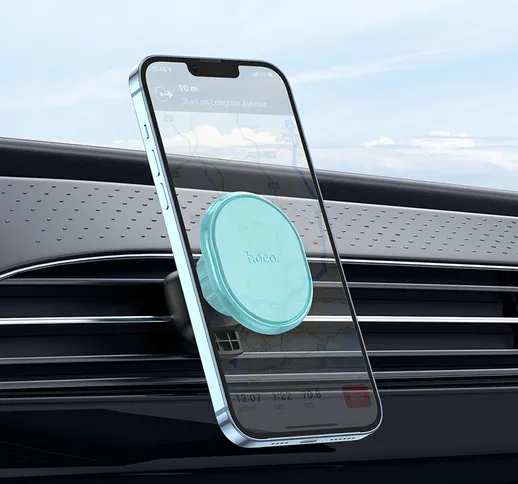 HOCO H1 Supporto da auto con presa daria magnetica forte cristallo per iPhone 14 Pro Max p...