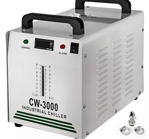 Refrigeratore dacqua industriale CW-3000 per raffreddamento vetro CO2 Laser Tubo sotto 60w...