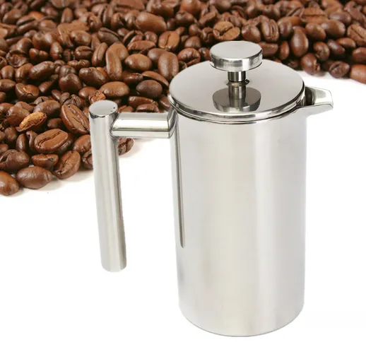 Filtro per caffettiera a due piani in acciaio inossidabile 800/1000 ml Tè Bottiglia dacqua...