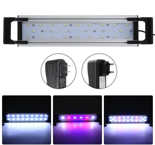 Dimmerabile e timer LED Lampada per acquario per pesci lampada Illuminazione per acquario...