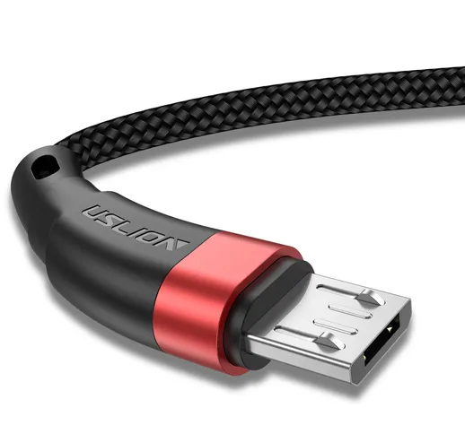 USLION QC 3.0 3A Cavo dati di ricarica rapida micro USB in tessuto ad alta densità TPE per...