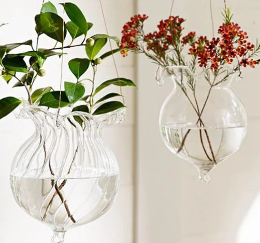 Foglia di loto Piante idroponiche Fiore Vaso in vetro Decorazione domestica per feste