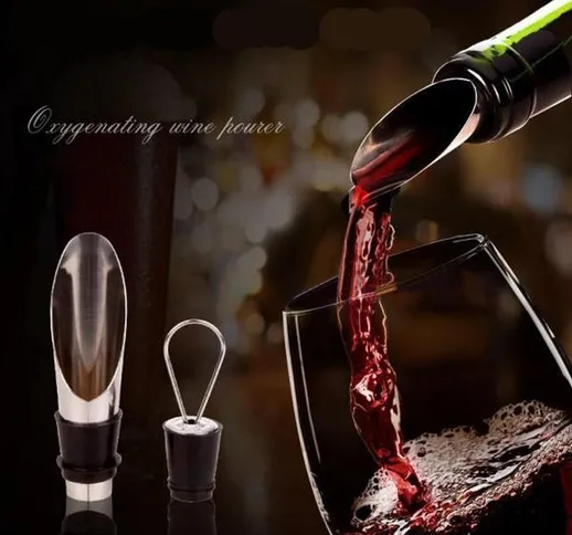 Pourers vino in acciaio inox imbuto bottiglia di vino versatore scarico tappi del vino spi...