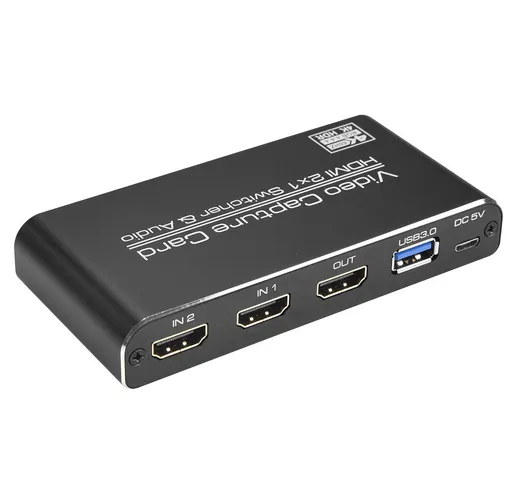 Newkeng NK-X6 HD 1080P Scheda di acquisizione video USB 3.0 4K con interfaccia per cuffie...