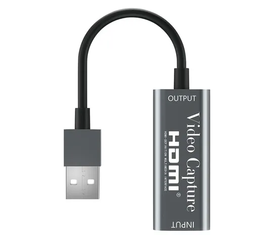 4K 1080P HD HDMI a USB 2.0 con cavo Portatile HDMI Registrazione video Scheda di acquisizi...