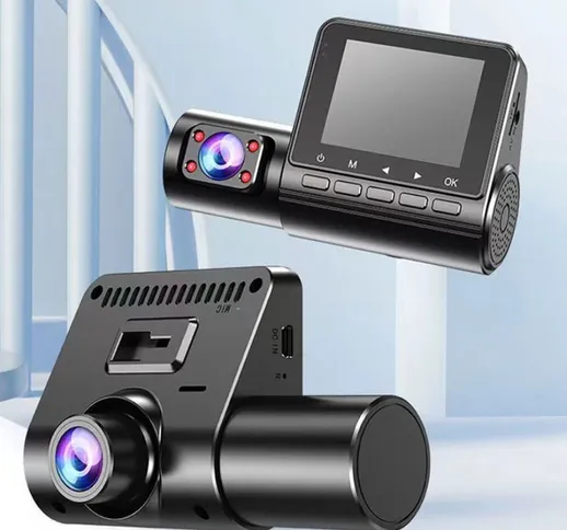 C50B 1080P Dash Camera a 3 canali per auto DVR Visione notturna a infrarossi Girevole a 36...