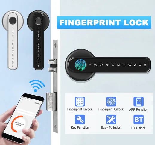 Porta impronte digitali serratura Password digitale Smart Entry Bluetooth Key APP Security