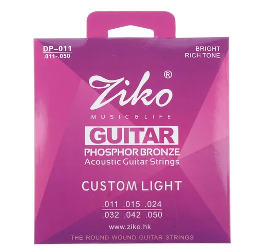 ZIKO 011-050 DP-011 Corde per chitarra acustica Strumenti musicali Accessori per chitarra...