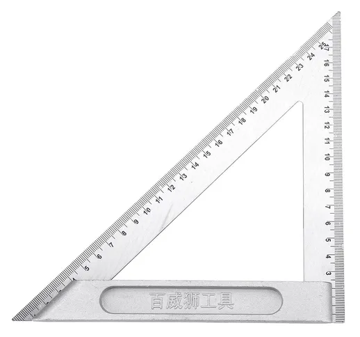 6/8 Pollici Righello angolare triangolare 150/200 mm Strumento per layout quadrato per lav...