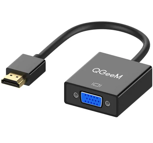 QGEEM QG-HD04 Adattatore da HDMI a VGA Convertitore audio da digitale ad analogico VGA Con...