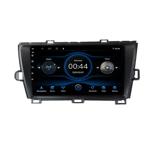 Android 10 Car Radio Stereo 9 pollici Touch Screen capacitivo Alta definizione GPS Navigaz...