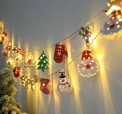 Mix and Match LED Luci decorative natalizie Arte del ferro Albero di Natale Cerbiatto Calz...