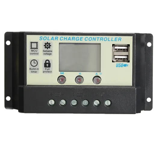 10 / 20 12 / 24v auto pannello solare batteria comando controller pwm regolatore di carica...