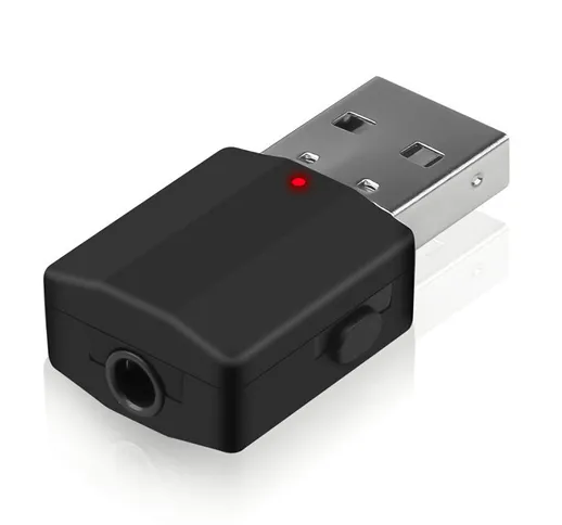 simr SM600 Adattatore Bluetooth USB 2 in1 5.0 Trasmettitore audio Aux USB da 3,5 mm ricevi...