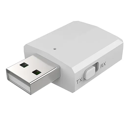 Adattatore Bluetooth USB 3 in1 5.0 Trasmettitore audio Aux USB da 3,5 mm ricevitore Dongle...