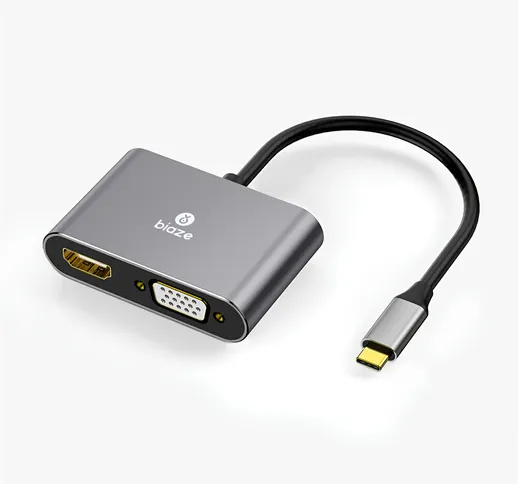 Biaze R36 Hub USB-C 4-in-1 4K HD Convertitore VGA Type-C Docking station multifunzionale P...