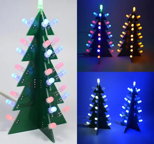 Geekcreit® Fai Da Te Kit di 3D LED Albero di Natale Decorativo con Effetto di Stelle