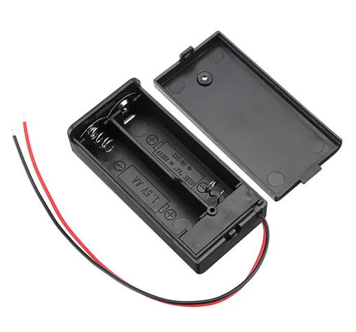 2 slot AA Batteria Scatola Batteria Supporto scheda con interruttore per 2 x AA Batterie K...