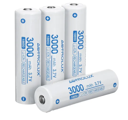 4Pcs Astrolux® C1830 3000mAh 3.7V 18650 Li-ion non protetto Batteria Batteria al litio ric...