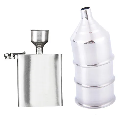 304InAcciaioInoxImbottitoHip Flask Più Spessore Imbuto Hip Flask Accessori Anti-drip Bar S