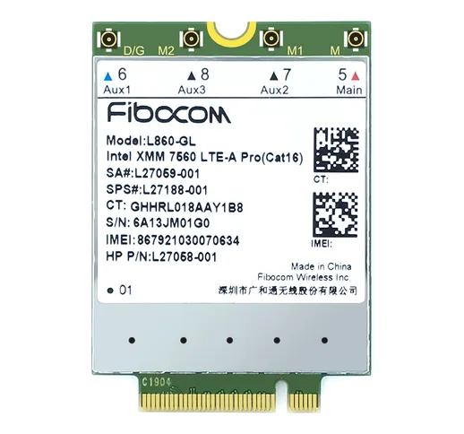 Modulo Fibocom L860-GL LTE 4G SPS: L27188 Cat16 Intel XMM7560 per Mobile Unicom Telecom