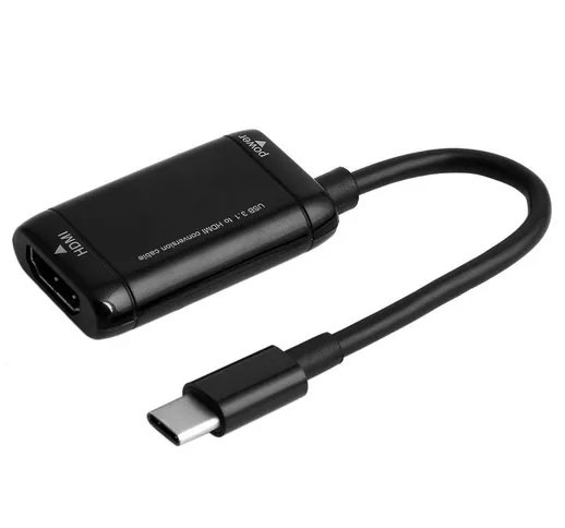 Adattatore USB-C Type C a HDMI Cavo USB 3.1 per cavo di prolunga video nero per tablet MHL...