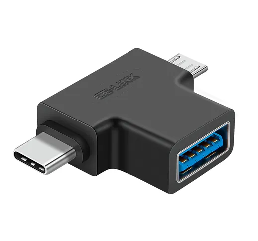 CE-LINK Type-C + Micro USB Maschio a USB 3.0 OTG femmina Adattatore Connettore per tablet...