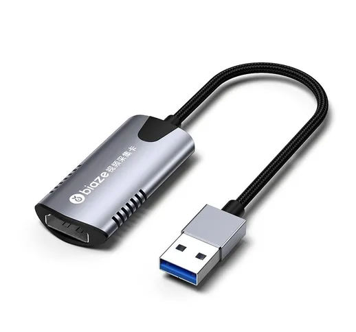 BIAZE R47 USB2.0 Adattatore per scheda di acquisizione video ad alta definizione 4K per st...