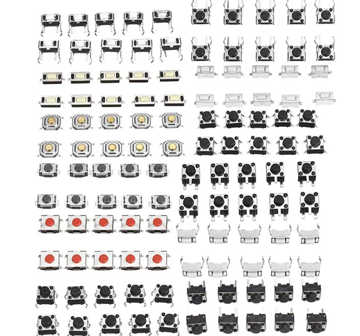 Totale 120 pezzi Tactile Tactile Mini pacchetto interruttore a pulsante Micro interruttore...