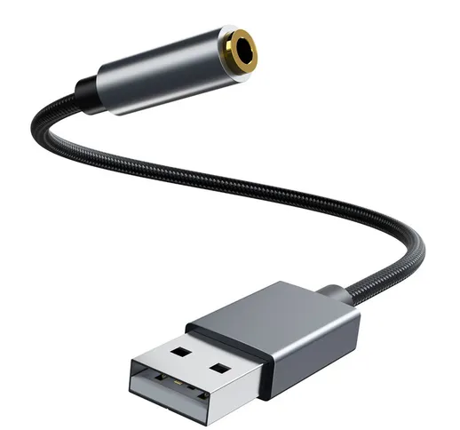 Kinmax ALC4050 Adattatore audio da USB a jack da 3,5 mm Scheda audio Convertitore per cuff...
