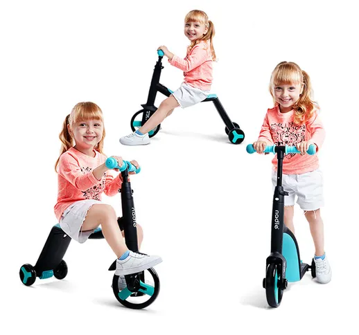 NADLE 3 in 1 Bici per bambini con altezza regolabile per bambini 1-5 Bambini Scooter Trici...