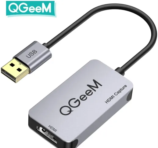 Scheda di acquisizione video audio HDMI QGeeM 4K 60Hz HDMI a USB 2.0 Full HD 1080P Gioco S...