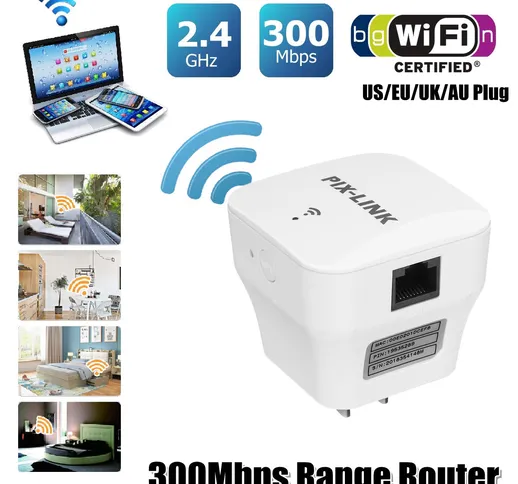 PIXLINK 300 Mbps 2.4 GHz Hot Wifi Ripetitore Wireless WiFi Range Extender Ripetitore Route...