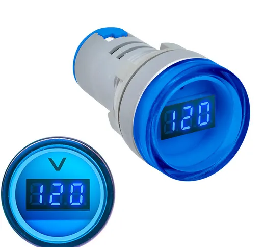 10 pz Blu 22 MM AD16 AD16-22DSV Tipo AC 60-500 V Mini misuratore di tensione LED Digitale...