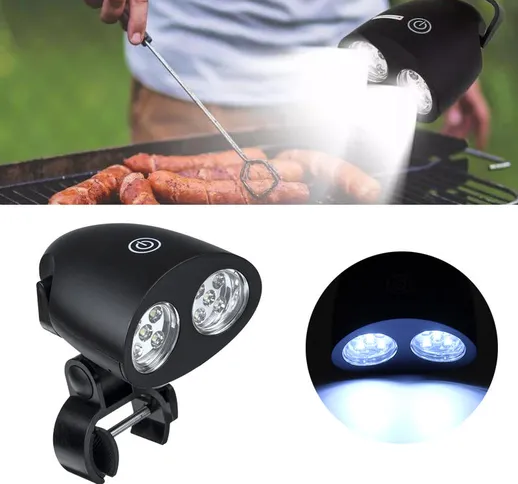 BBQ Grill Light campeggio Picnic Durable Super Bright 10 Led Batteria Barbecue elettrico l...