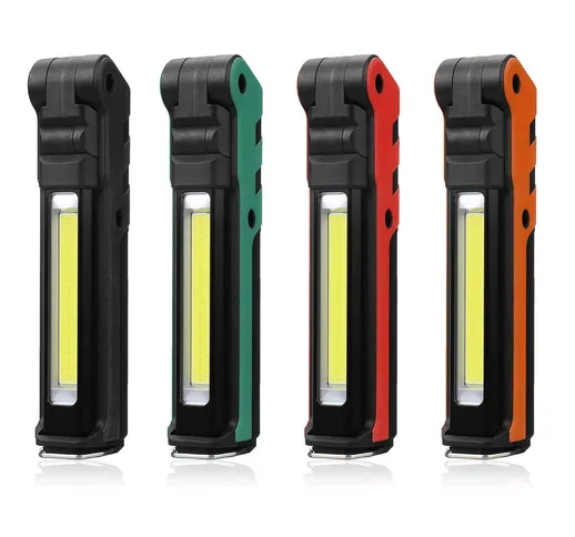ESEN107 LED COB USB 18650 Li-ion Batteria Torcia ricaricabile ricaricabile per manutenzion...