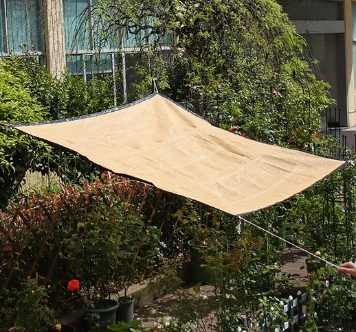 Parasole da giardino Sabbia Vela Tessuto a rete Tenda da sole Tenda da sole Telo esterno H...