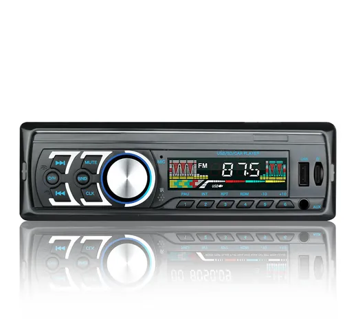 Autoradio Radio ricevitore Supporto lettore MP3 automatico FM vivavoce bluetooth con USB S...