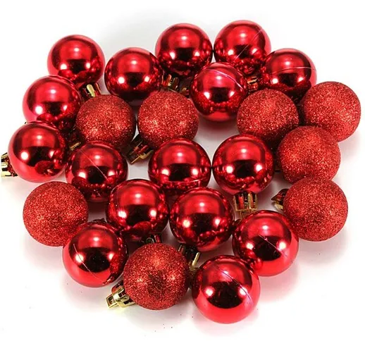 Palline di ornamento di gioielli in plastica per albero di Natale color caramella da 24 pe...