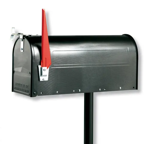  Mailbox USA con bandierina, nero